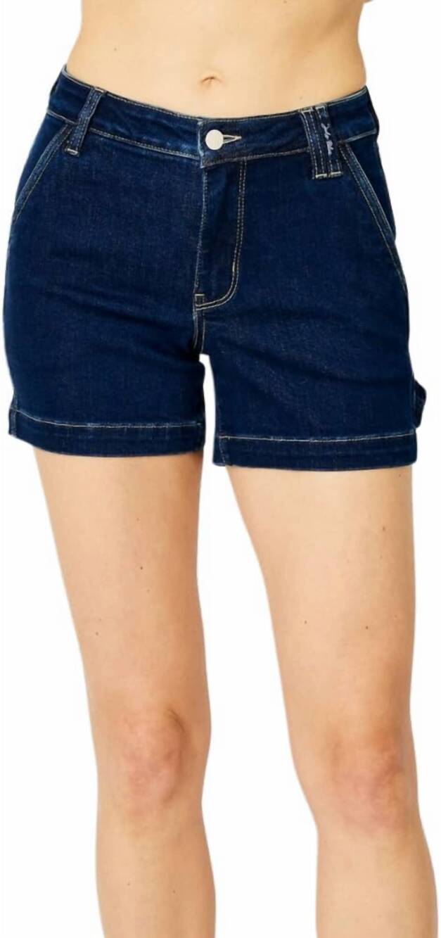 NEW JUDY BLUE stretchy midrise shorts in blue
